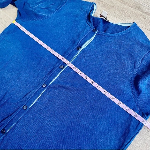 Coldwater Creek Navy Blue Silk Blend 3/4 Sleeve Cardigan 1X - Picture 6 of 7